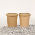 Disposable kraft paper soup bowls